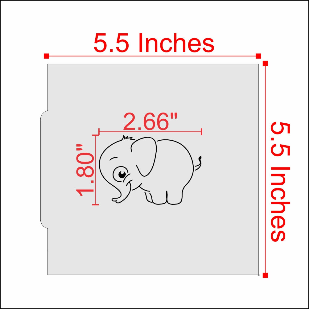 Measurements for the Animals PYO Cookie Stencil Kit