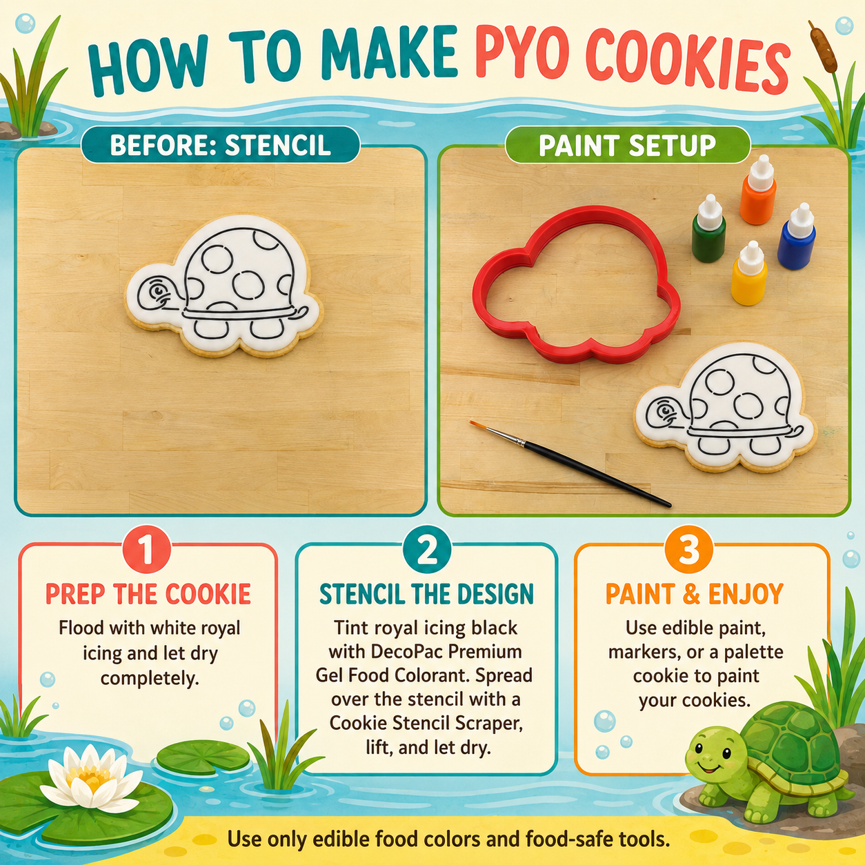 Turtle Paint Your Own Cookie Stencil