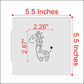 Measurements for the Animals PYO Cookie Stencil Kit