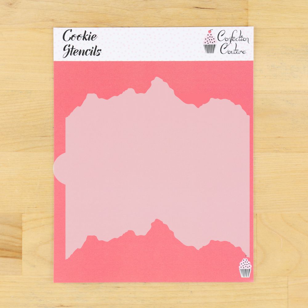 Mountain Range Cookie Stencil Edger