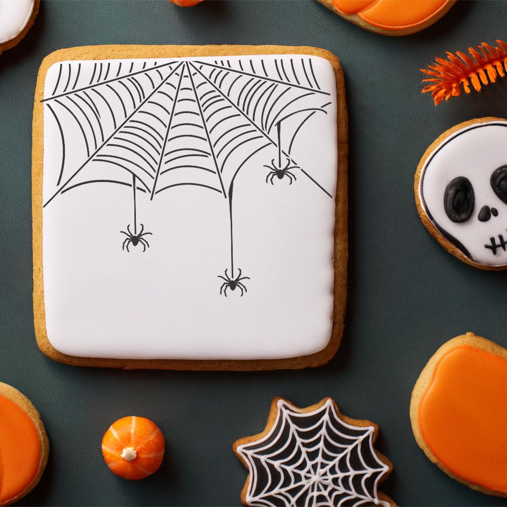 Web of Spiders Cookie Stencil