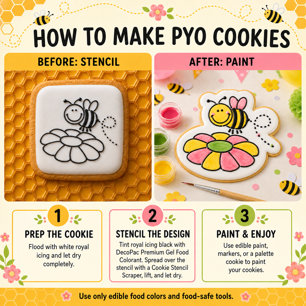 Busy Bee Paint Your Own Cookie Stencil
