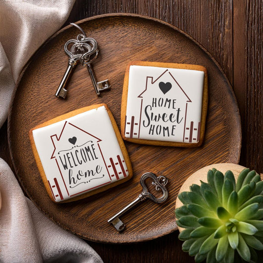 Home Sweet Home Message & Frame Cookie Stencil