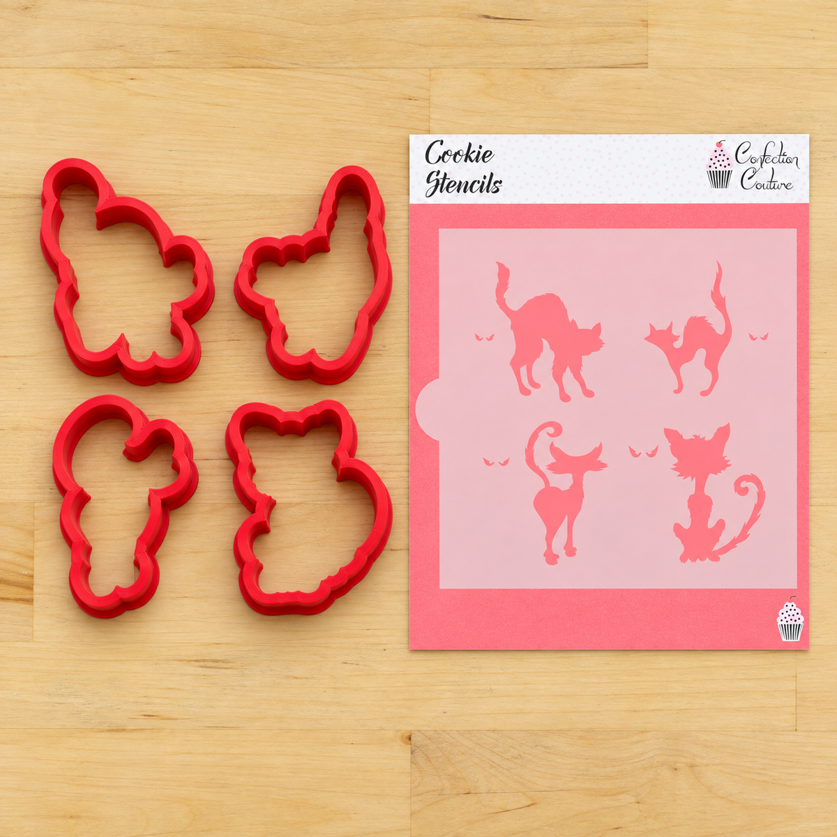 Black Cat Cookie Stencils