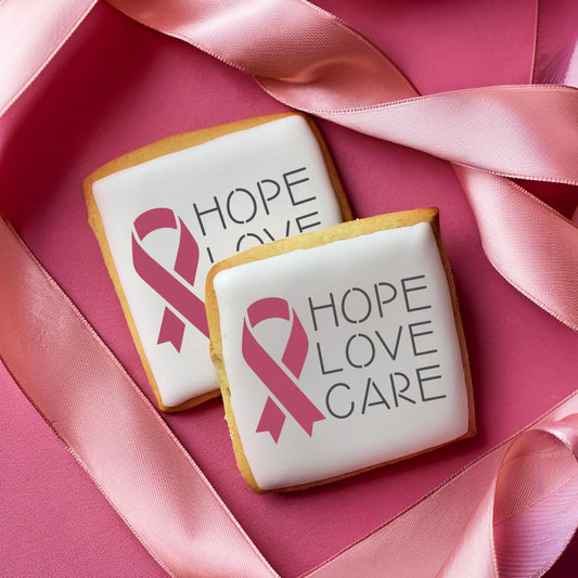 Hope Love Care Cookie Stencil