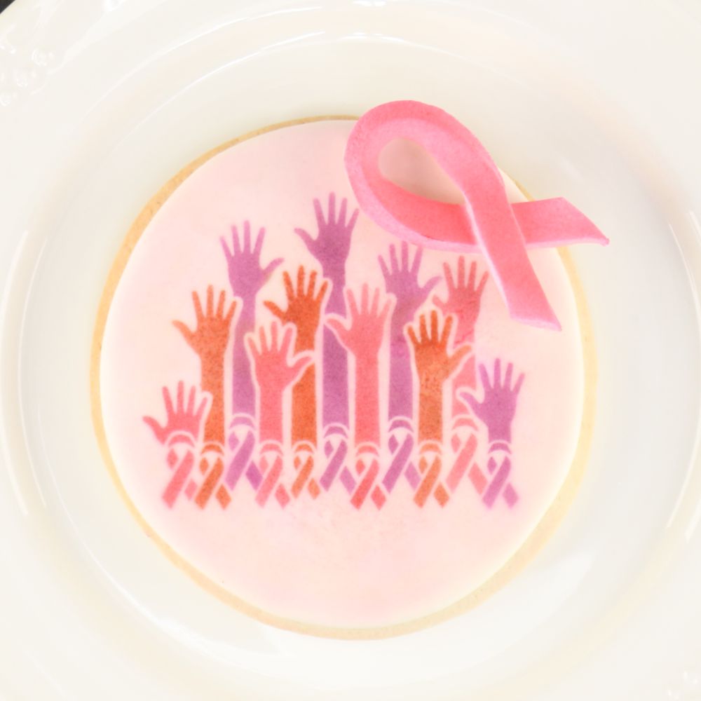 Breast Cancer Awareness Hands Cookie Stencil