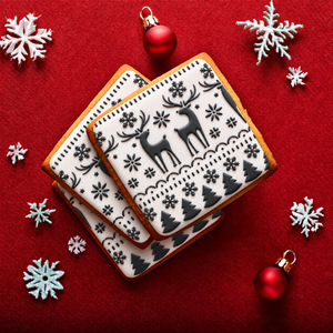 Nordic Christmas Sweater Background Cookie Stencil