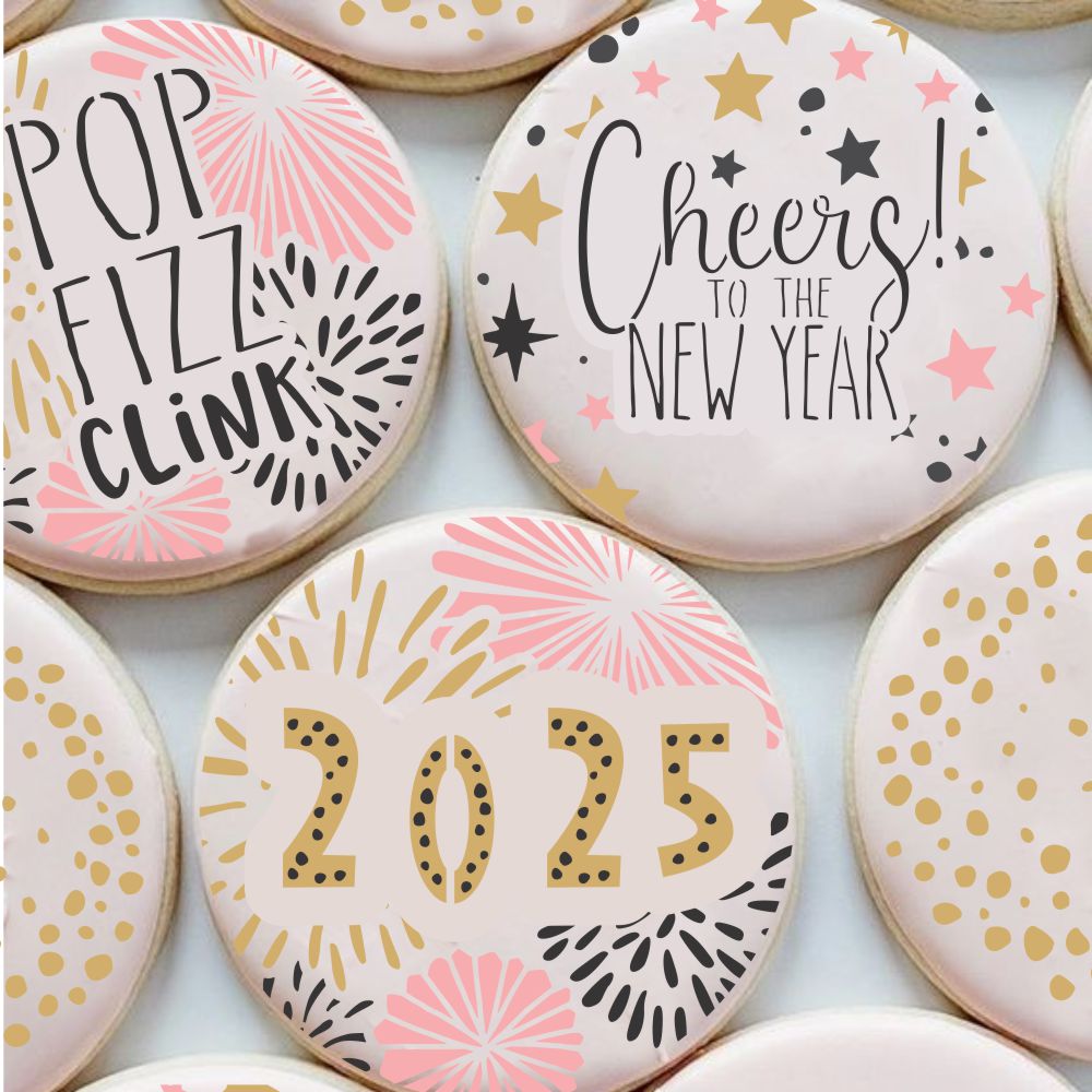 2025 New Year's Eve Cookie Stencil Kit