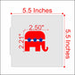 Republican Elephant Cookie Stencil With Cookie Cutter