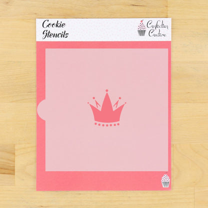 Crown Cookie Stencil for Princess Birthday Cookies Design 1