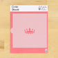 Crown Cookie Stencil for Princess Birthday Cookies - Design 2