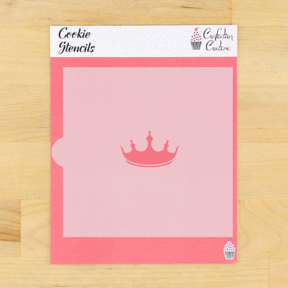 Crown Cookie Stencil for Princess Birthday Cookies Design 3