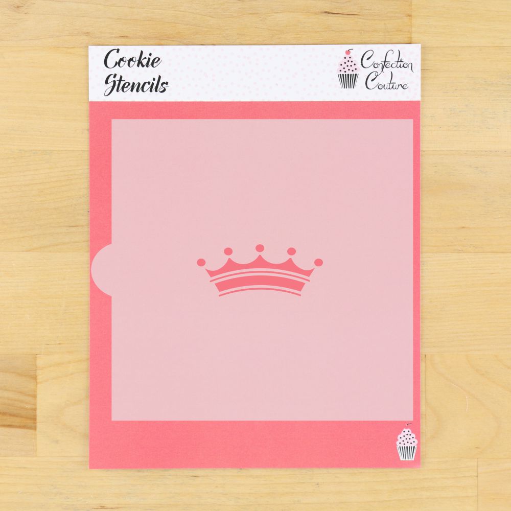 Crown Cookie Stencil for Princess Birthday Cookies Design 5