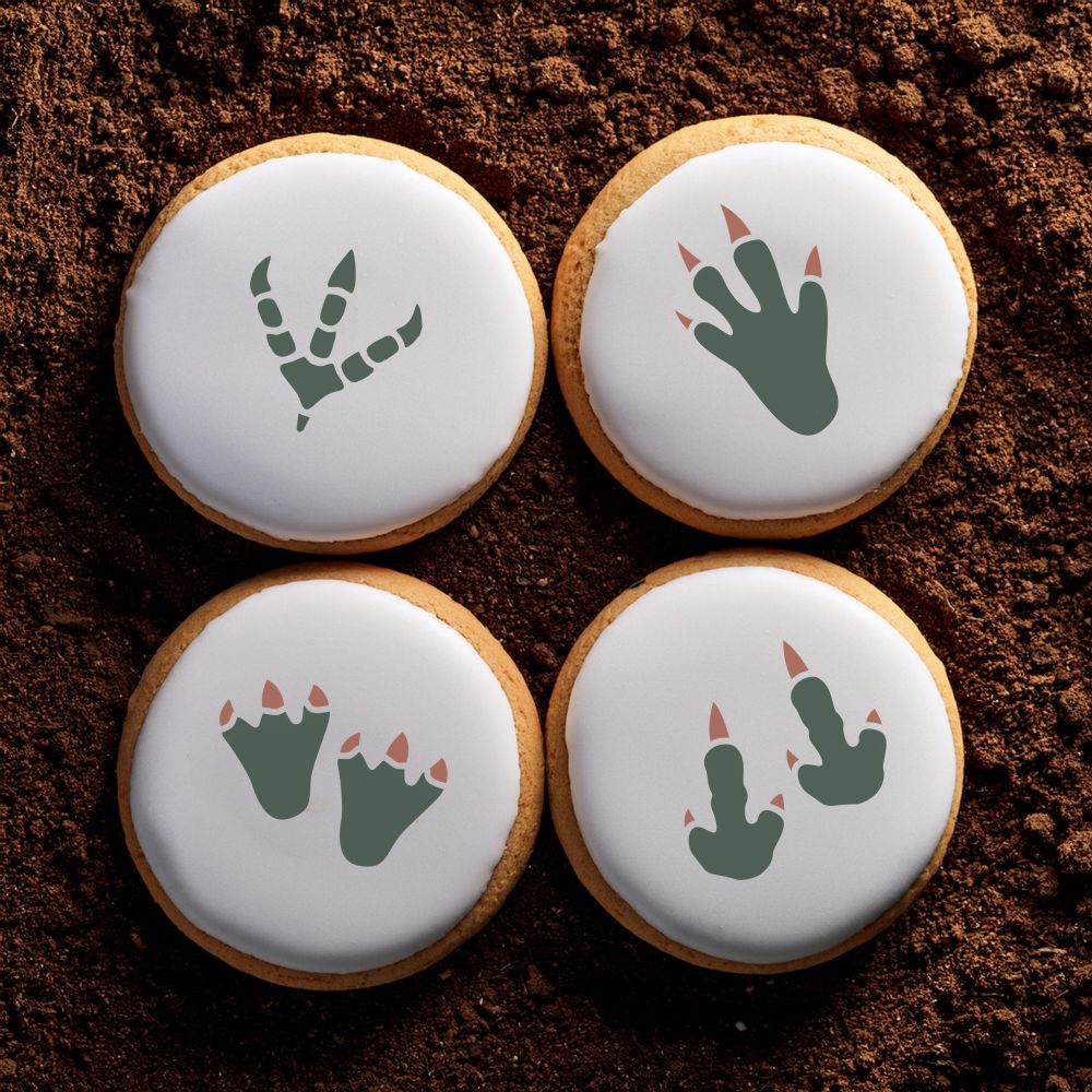 Dinosaur Tracks Cookie Stencil