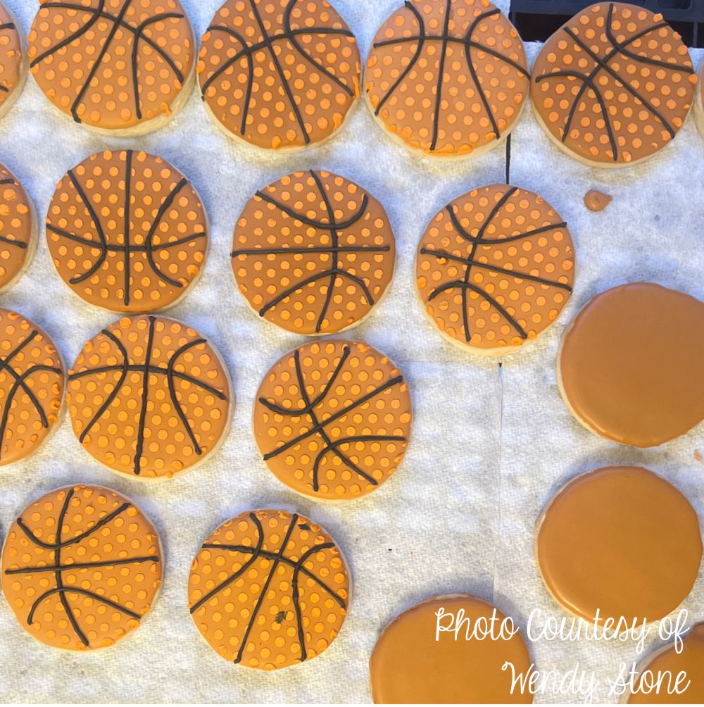 Basketball Cookie Stencil