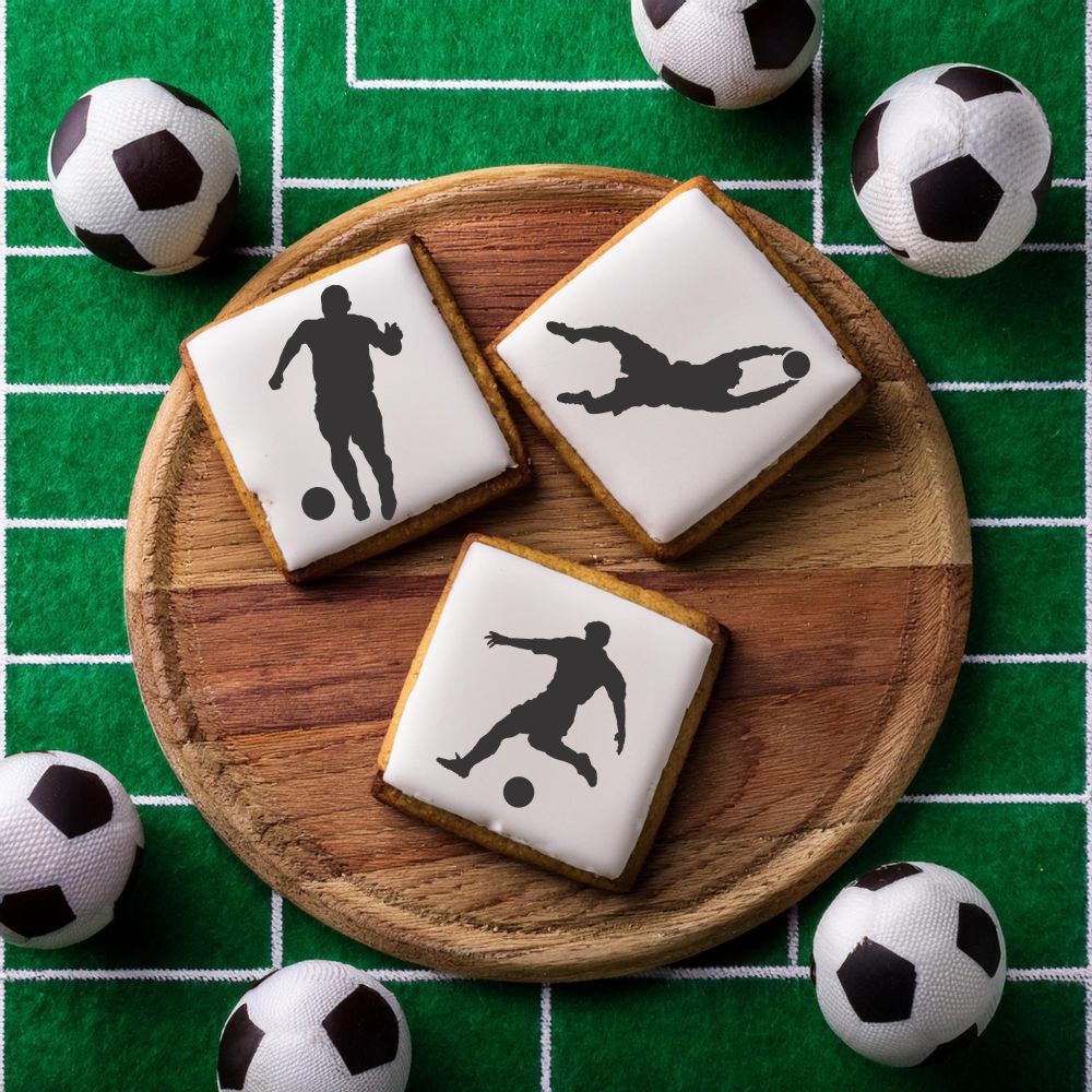 Soccer Players Cookie Stencil