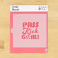 pass kick goal Soccer Cookie Stencil