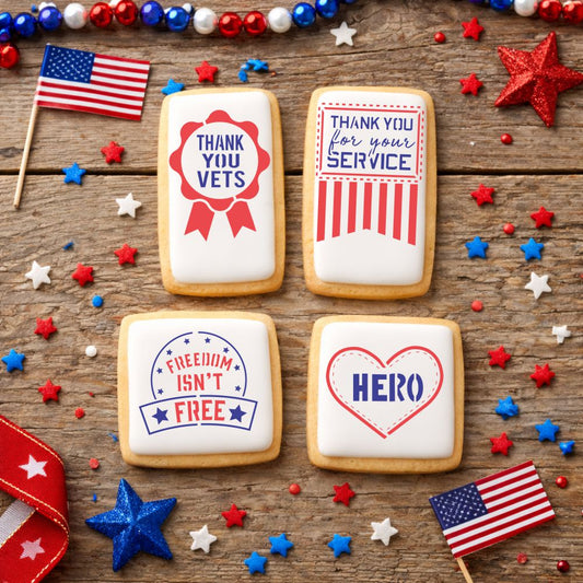 Thank You Veterans Cookie Stencil