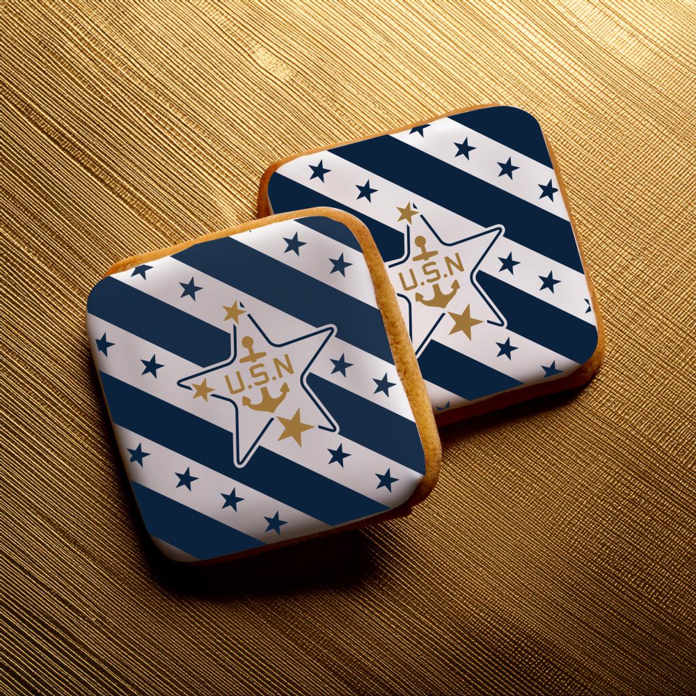 U.S. Navy Stars and Stripes 2 Overlay Background Cookie Stencil