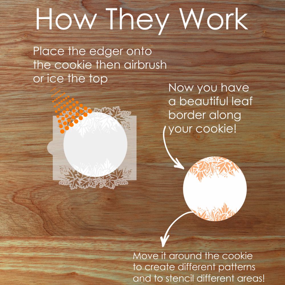 How to use the Leaf Garland Cookie Stencil Edger