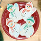 Snowman Shaped Cookies using the Snowman Holiday Project Box