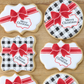 Buffalo Plaid Gift Wrap Cookie Stencil With Masking Piece