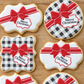 Buffalo Plaid Gift Wrap Cookie Stencil With Masking Piece