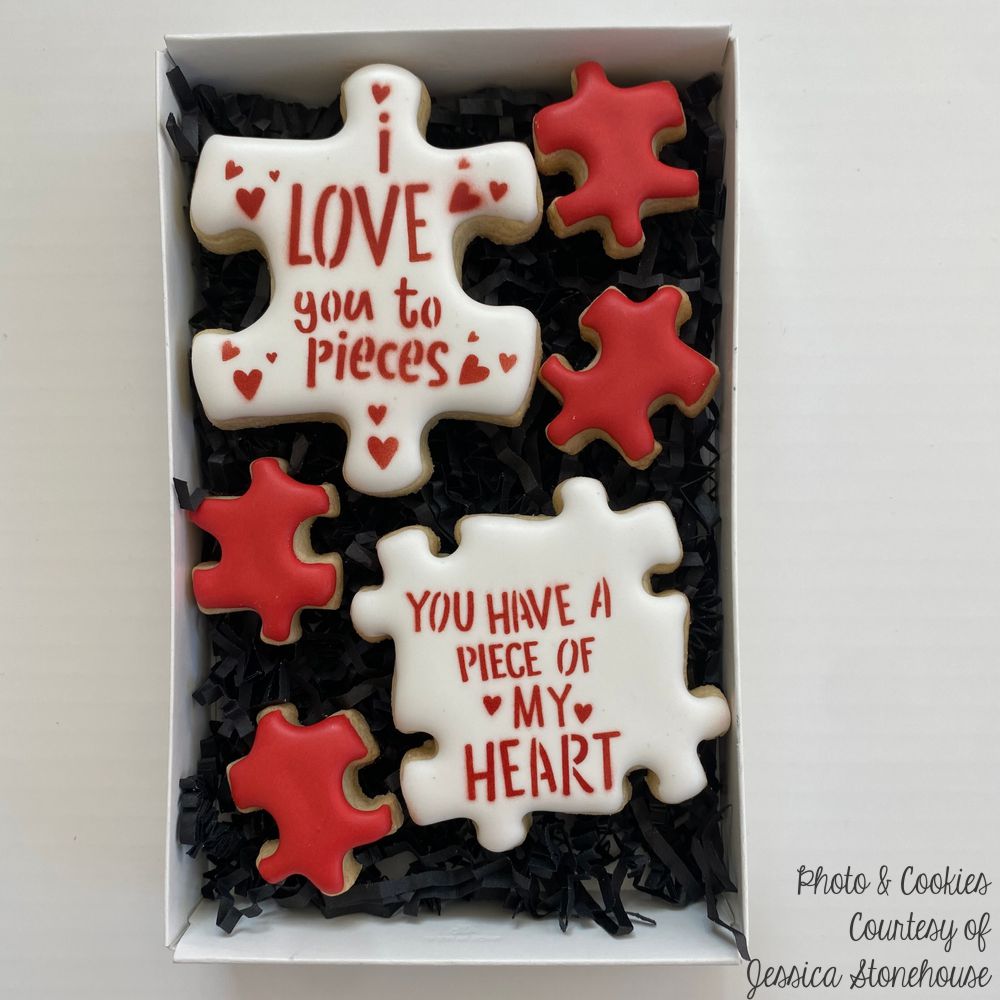 Love You to Pieces Cookie Stencil Set