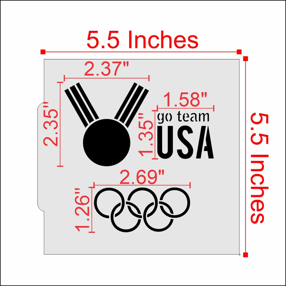 Team USA Olympic Cookie Stencil