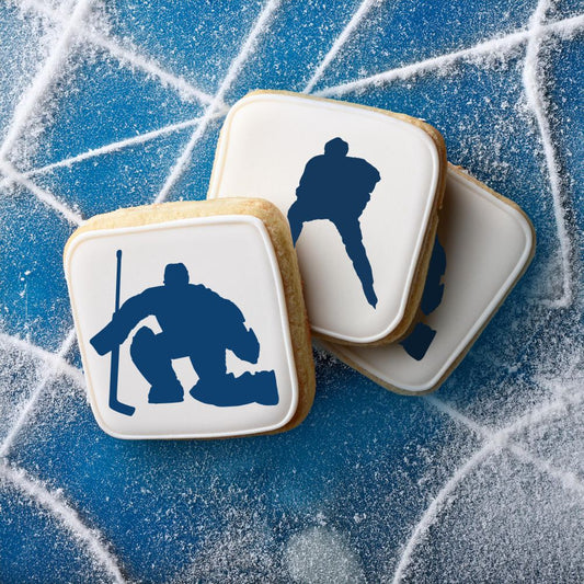 Ice Hockey Cookie Stencil