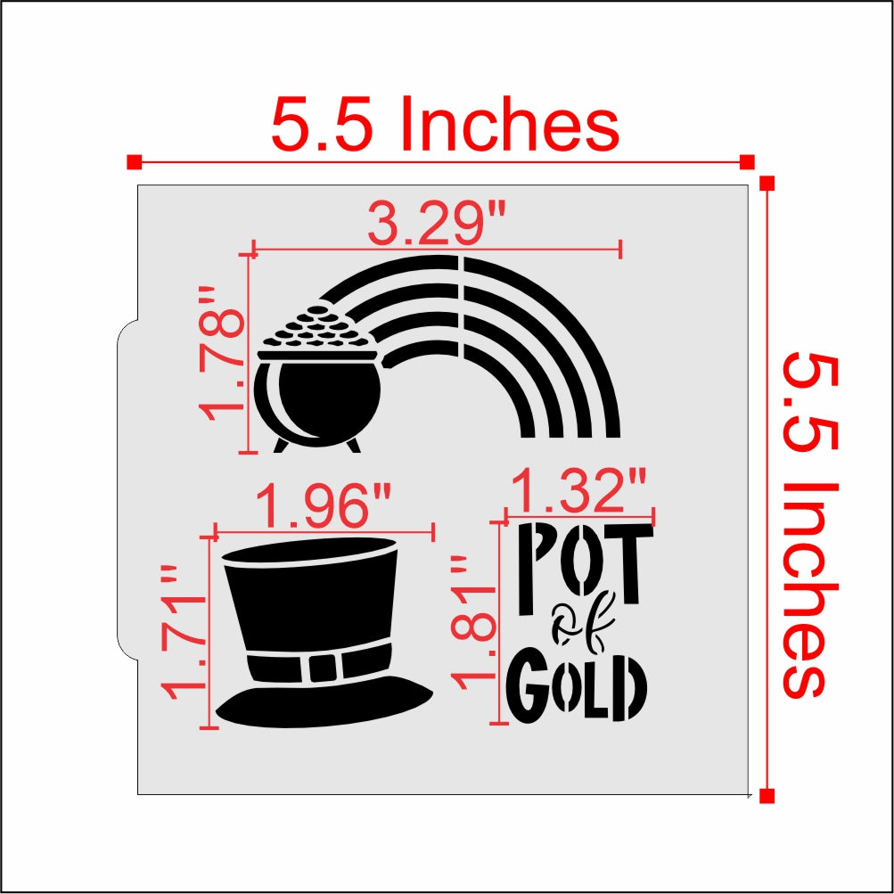 Pot of Gold Cookie Stencil and Cutter Set