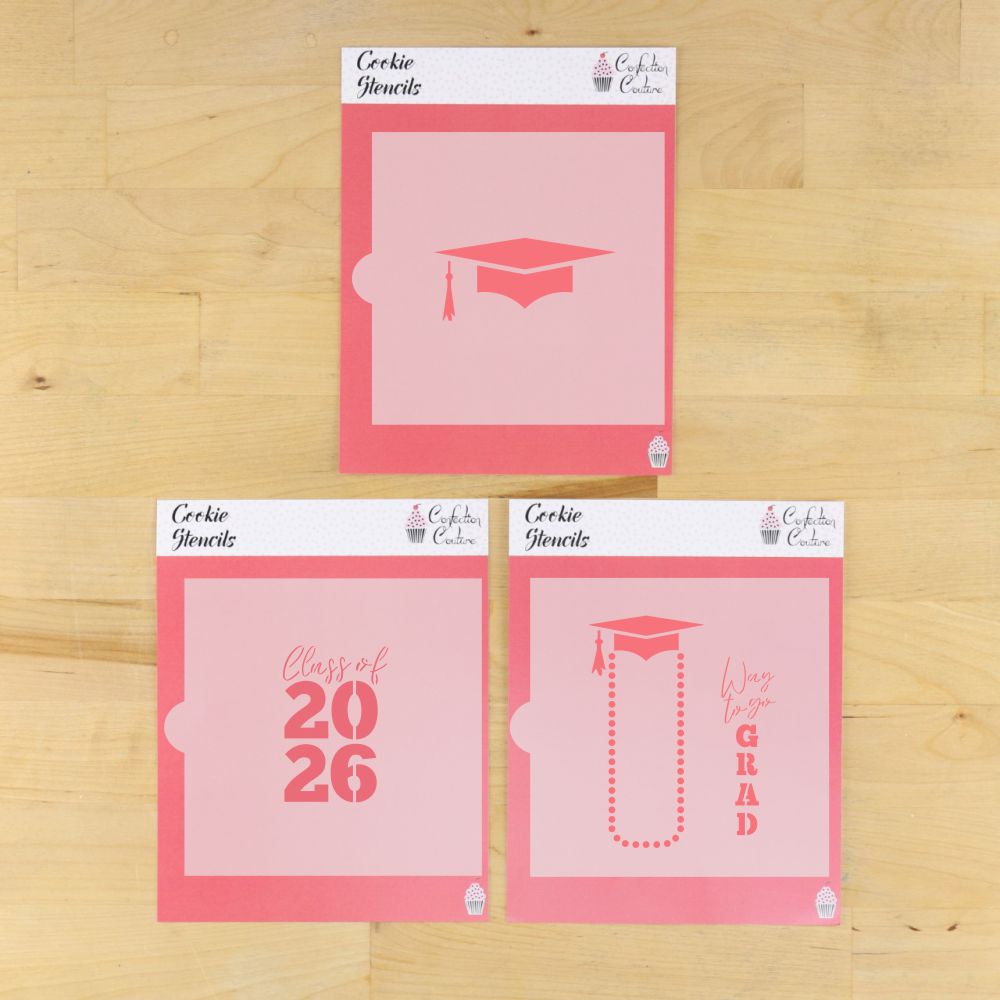 Graduation Cookie Stencil Set