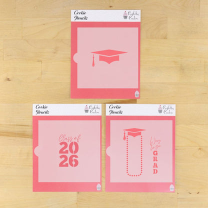 Graduation Cookie Stencil Set