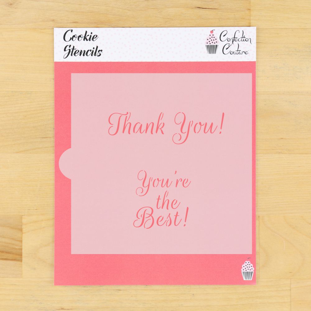 Thank You Messages Cookie Stencil