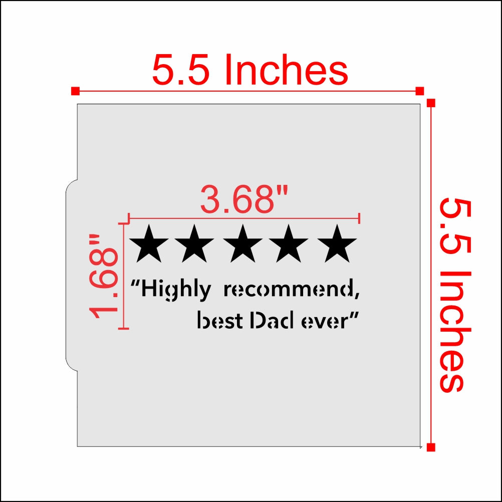 Five Star Dad Review Cookie Stencil With Cookie Cutter