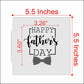 Happy Father's Day With Bow Tie Message Cookie Stencil