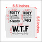 Forty the Ultimate F Word Cookie Stencil