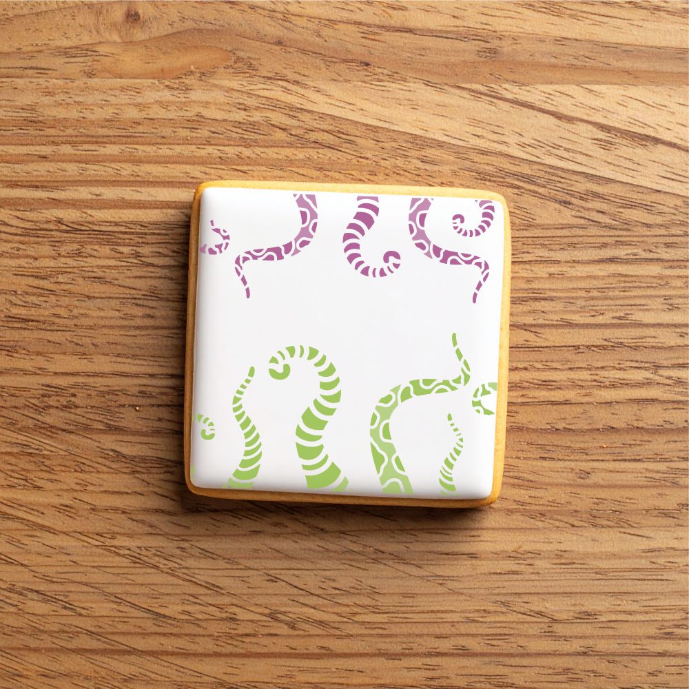 Monster Tails Halloween Cookie Stencil