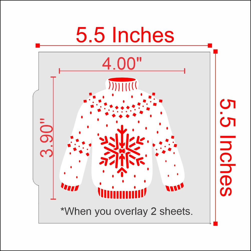 Christmas Sweater Cookie Stencil