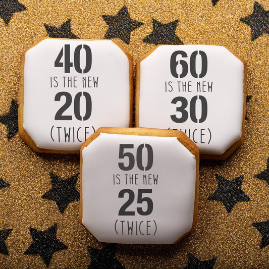 40 Is the New 20 Twice Birthday Cookies for a 40th Birthday