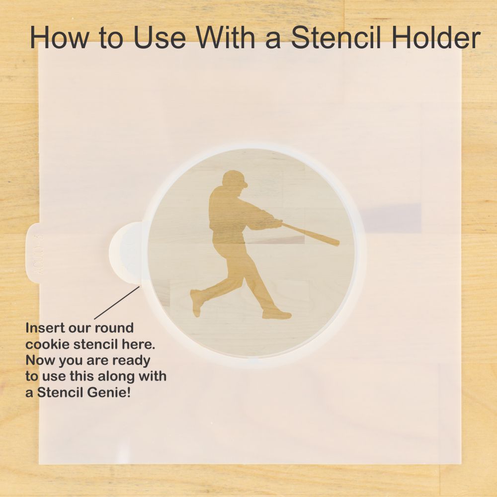 Baseball Round Cookie Stencil 3 Pc Set