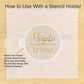 Bride Tribe Round Cookie Stencil 3 Pc Set
