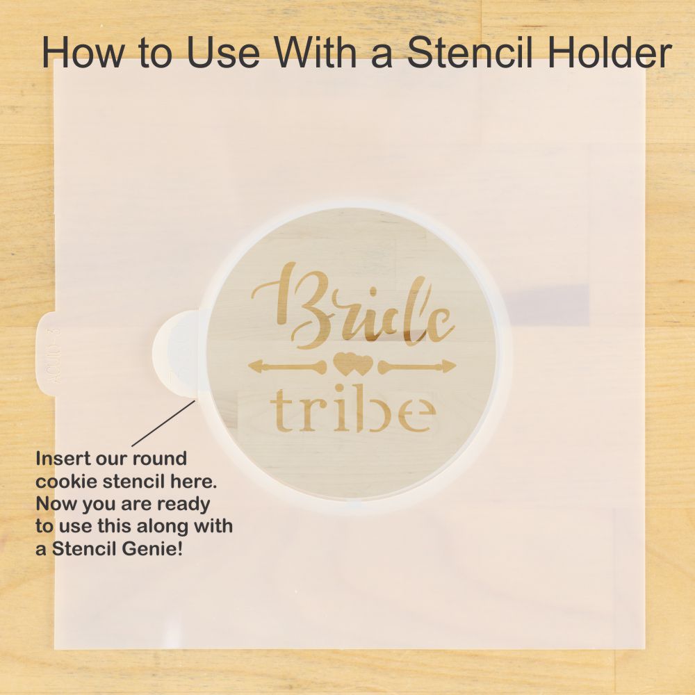Bride Tribe Round Cookie Stencil 3 Pc Set