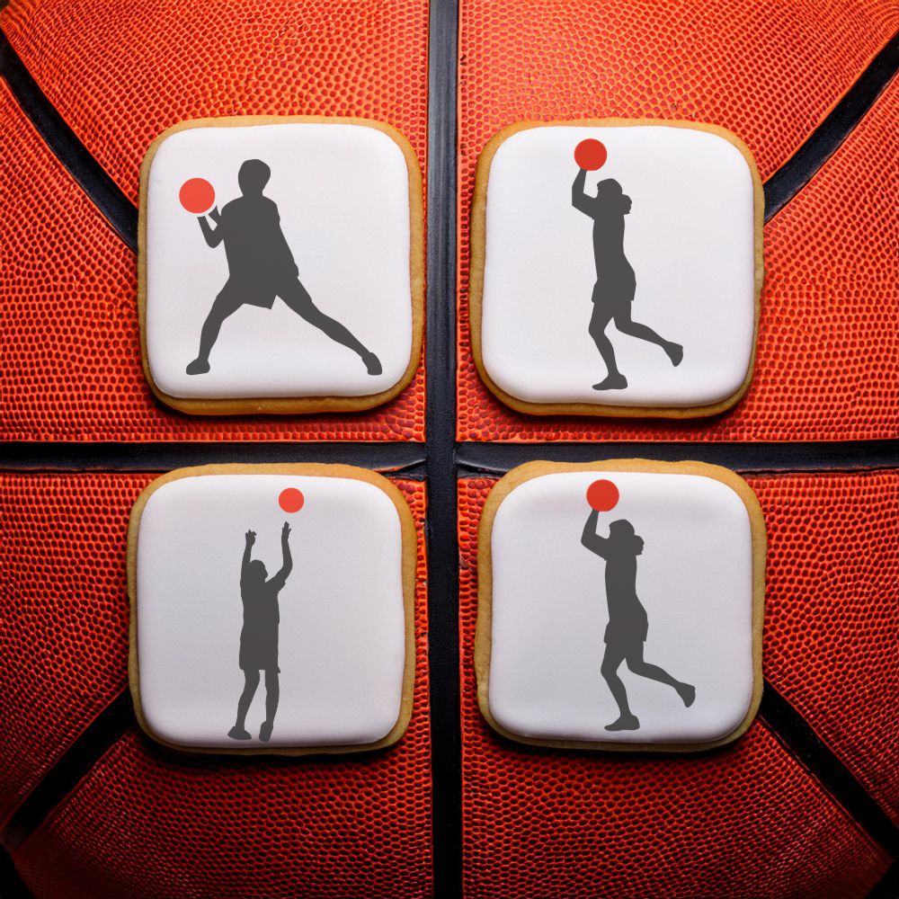 Female Basketball Player Cookie Stencils