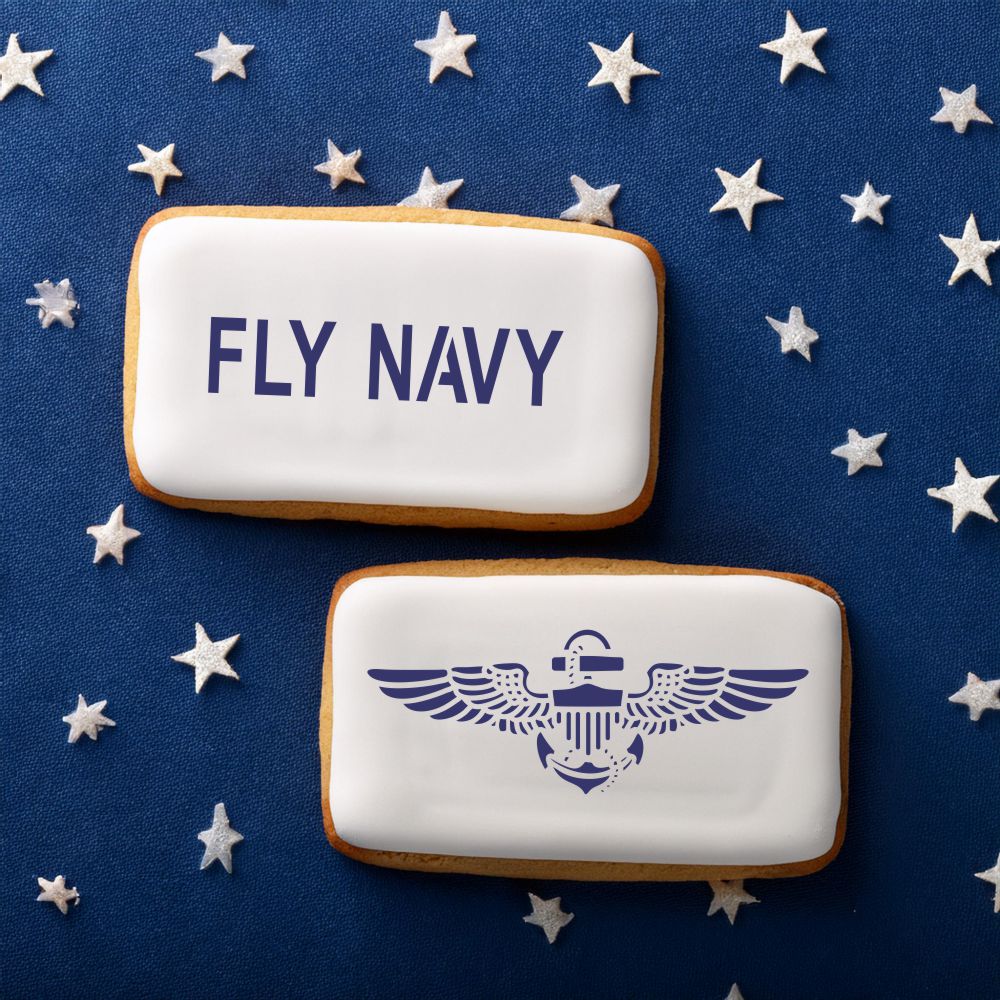 Navy Pilot Wing Cookie Stencil