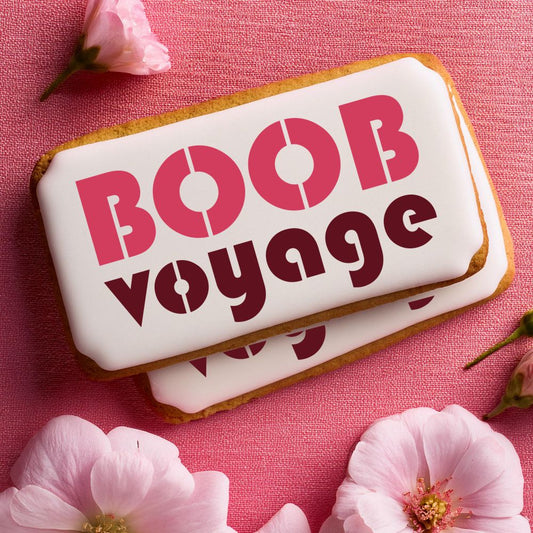 Boob Voyage Breast Cancer Cookie Stencil