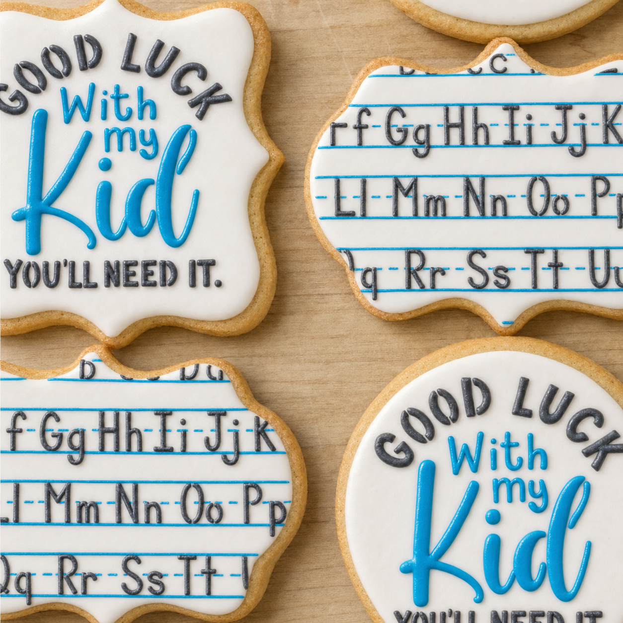 Good Luck With My Kid Cookie Stencil