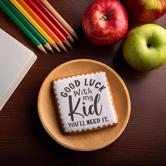 Good Luck With My Kid Cookie Stencil