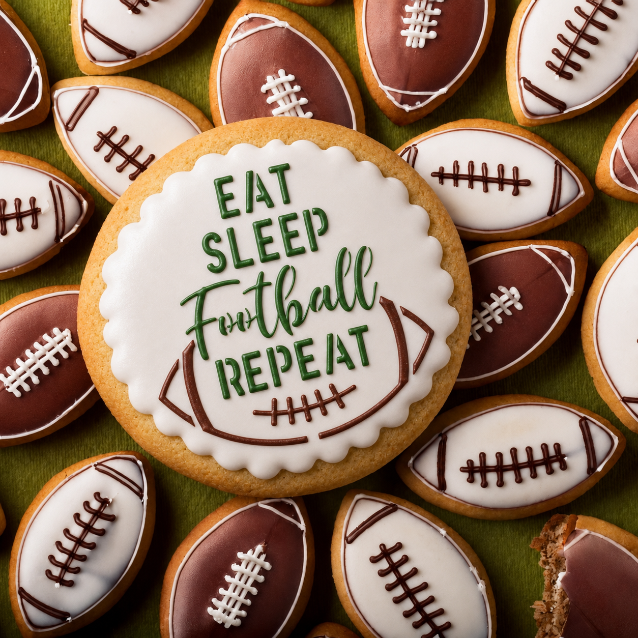 Football Message Cookie Stencils