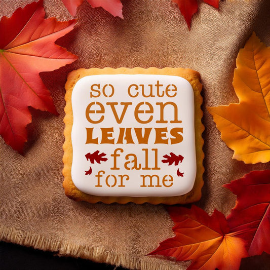 Leaves Fall for Me Cookie Stencil